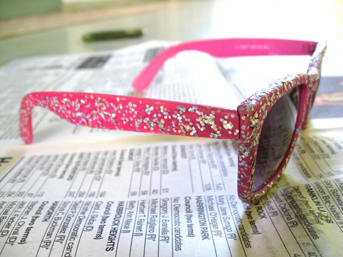 sparkly pink ray ban sunglasses