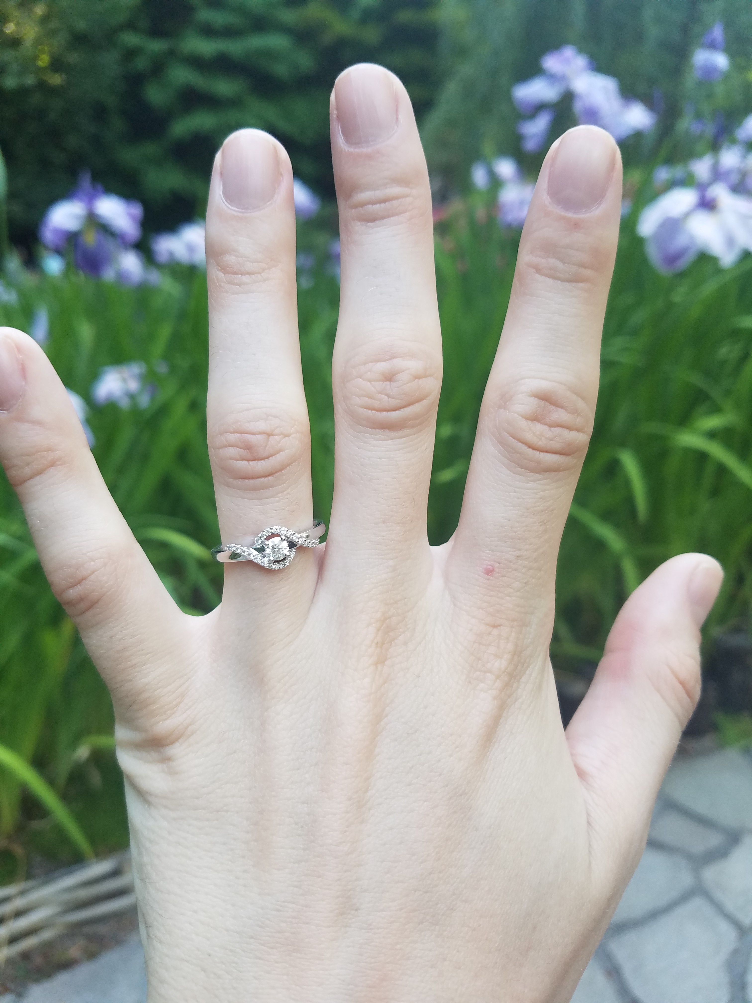 engagement ring - Portland Japanese Garden